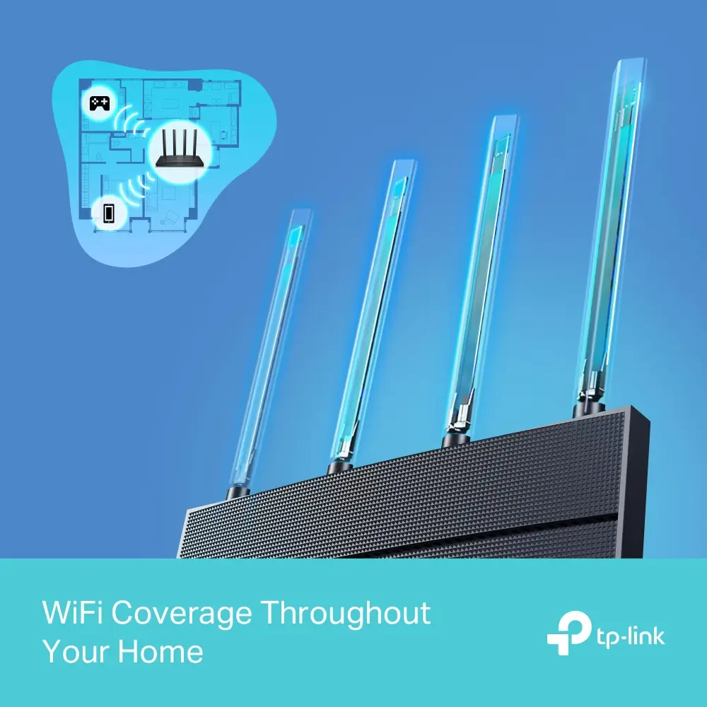 TP-Link AX1500 Dual Band Wi-Fi 6 Router (Archer AX12) view 5